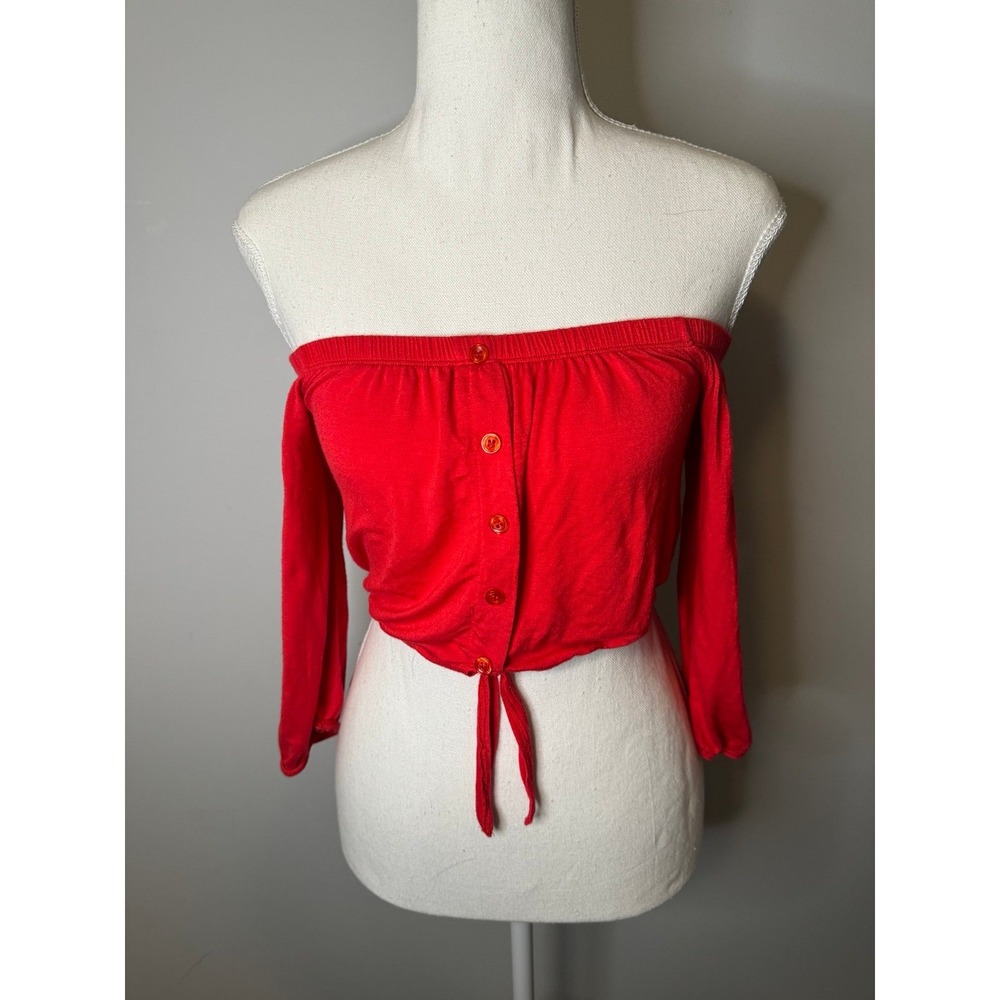 LA Hearts Off‎ the Shoulder Crop Top